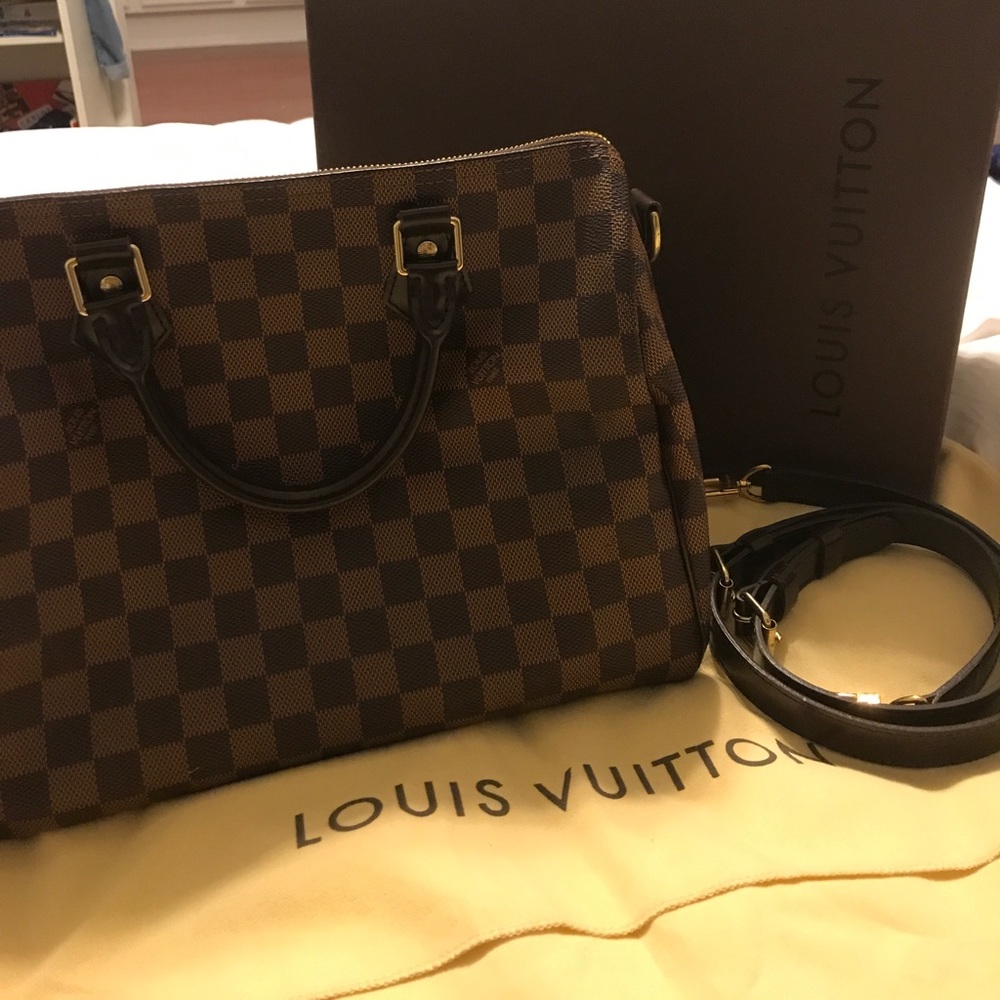 LOUIS VUITTON SPEEDY BANDOULIERE 30- Damier Ebene